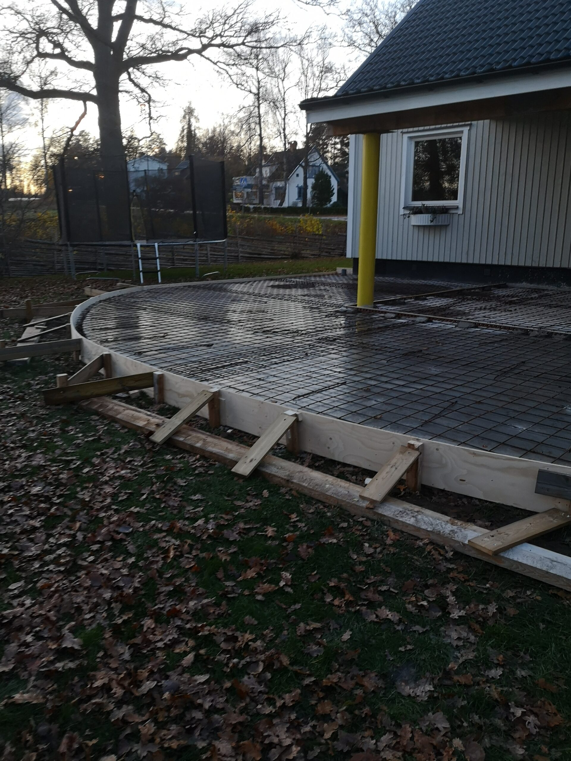 Gjutning – rund betongplatta